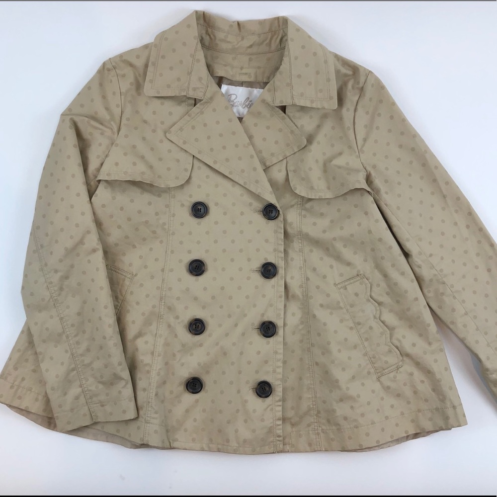 BARBIE Couture Jacket Coat Polka Dot Khaki
